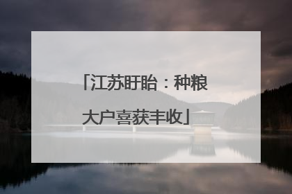 江苏盱眙：种粮大户喜获丰收